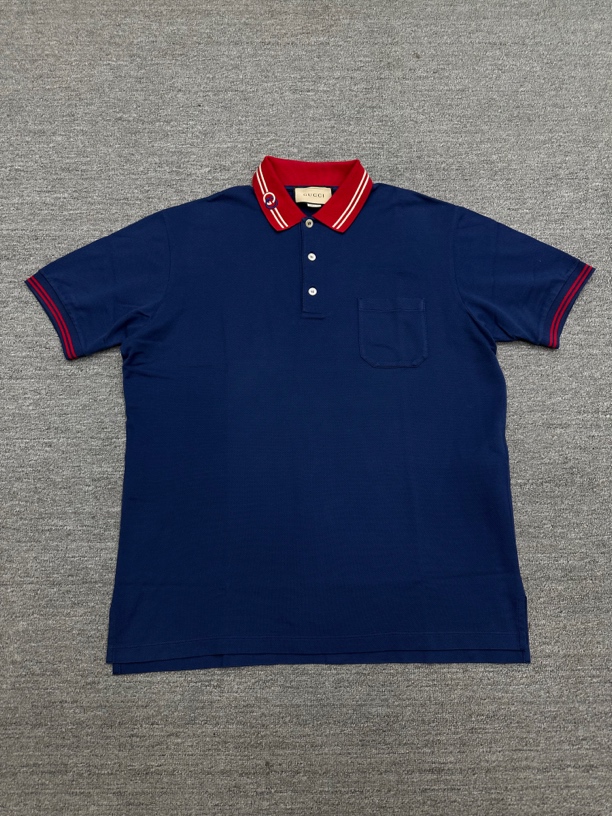 全新未使用 GUCCI/古驰 xxl码 gucci刺绣Polo衫 全新