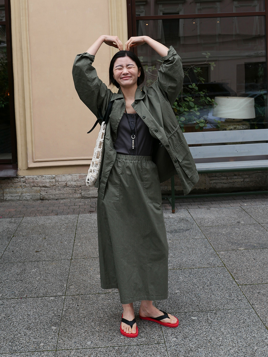 《新品上新》松紧带防水不褪色全棉工装显瘦半身裙 01836