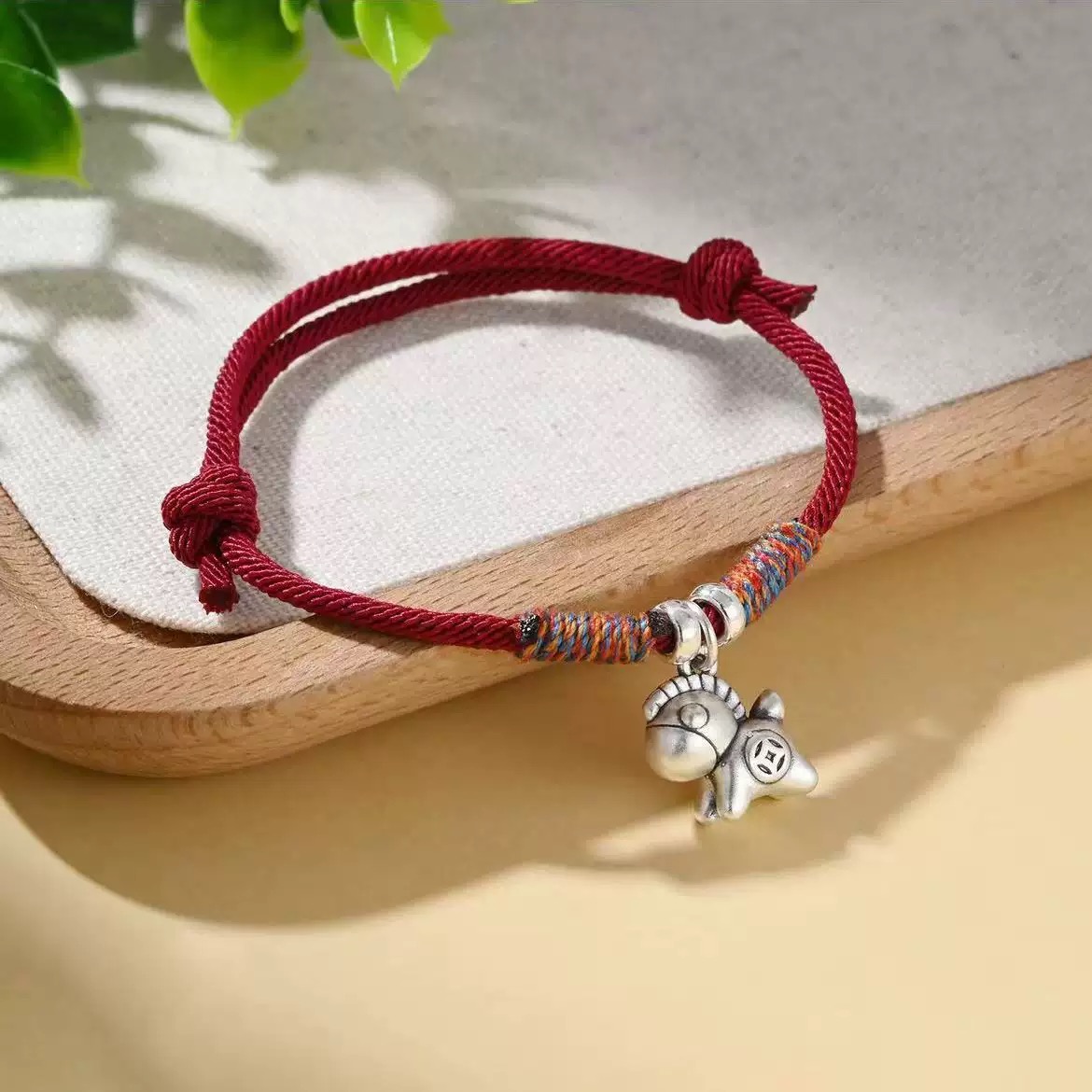 马上有钱红绳手链A018