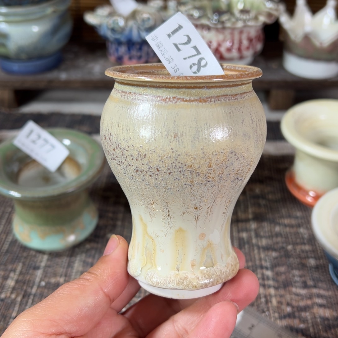 红陶口5高9 景德镇手工花盆