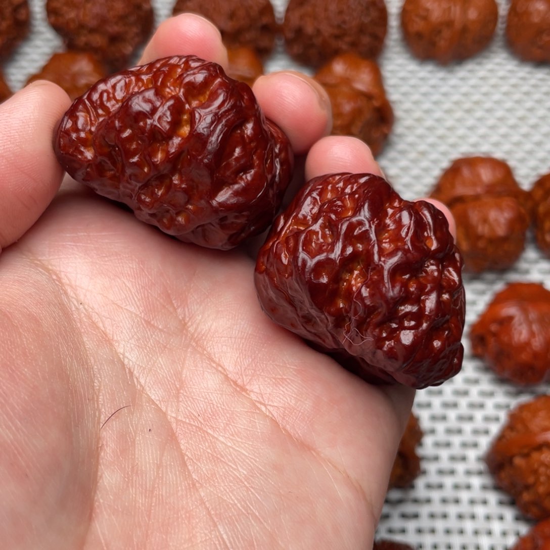 桃核吊坠文玩核桃 手把件 蛤蟆头 一根筋