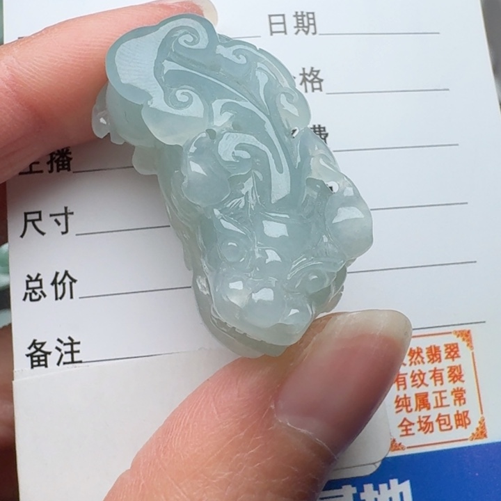 翡翠未镶嵌颈饰貔貅