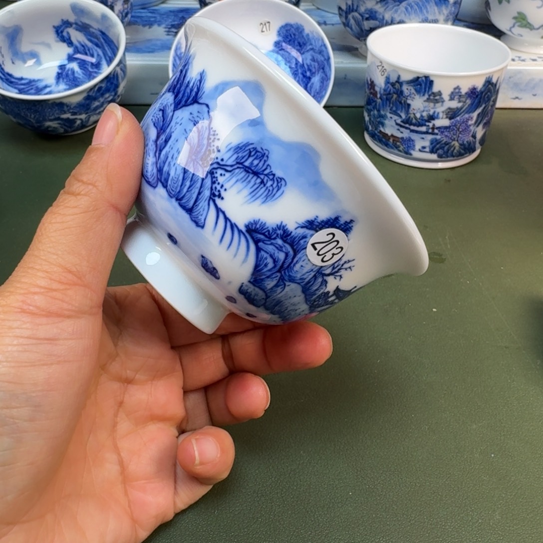 陶景德镇纯手绘茶具圆圆203