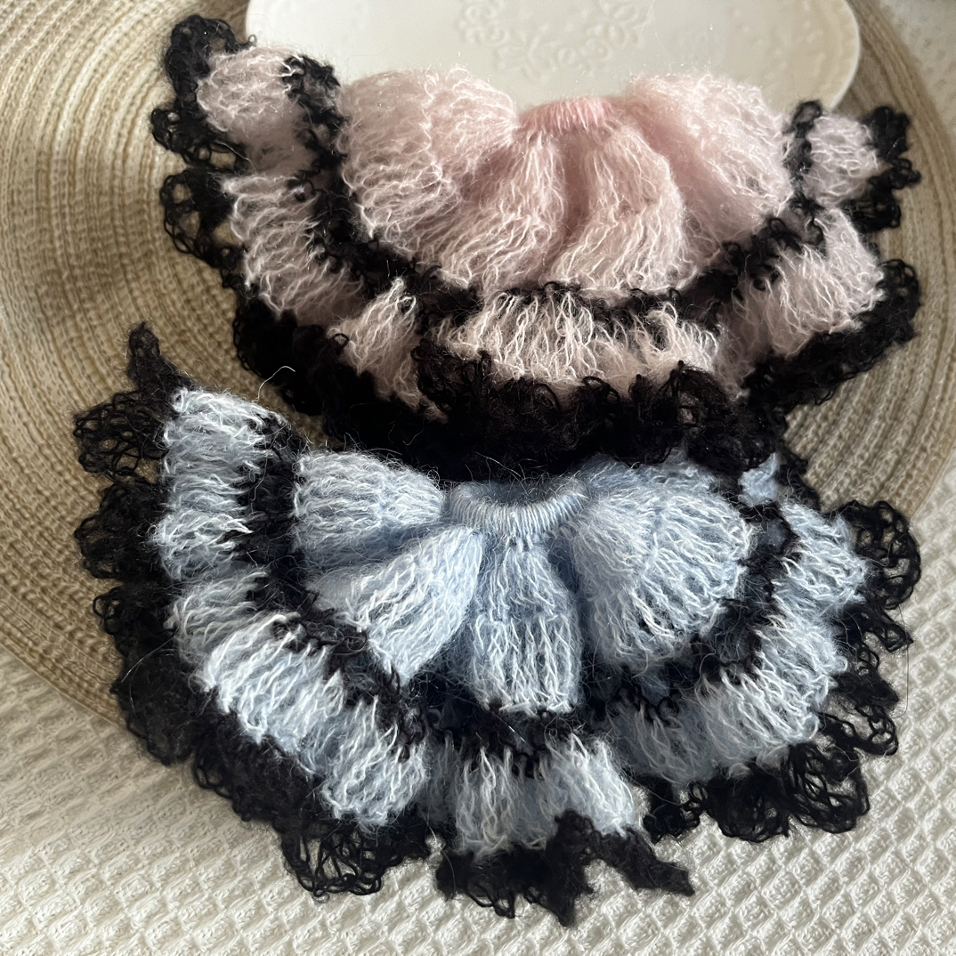 小发圈单层佩戴大裙摆马海毛发圈