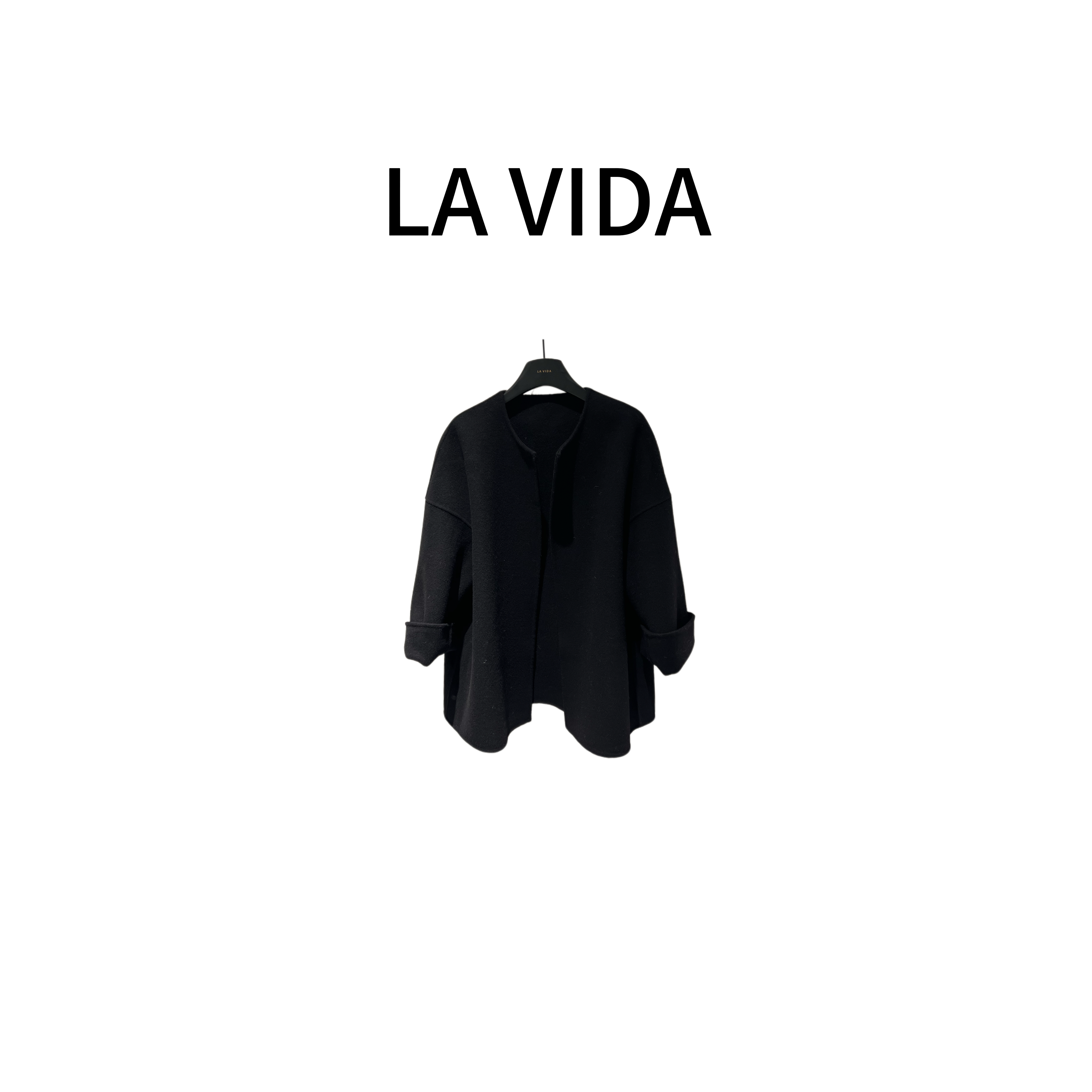 -LA VIDA-【极简风】无扣短款大衣