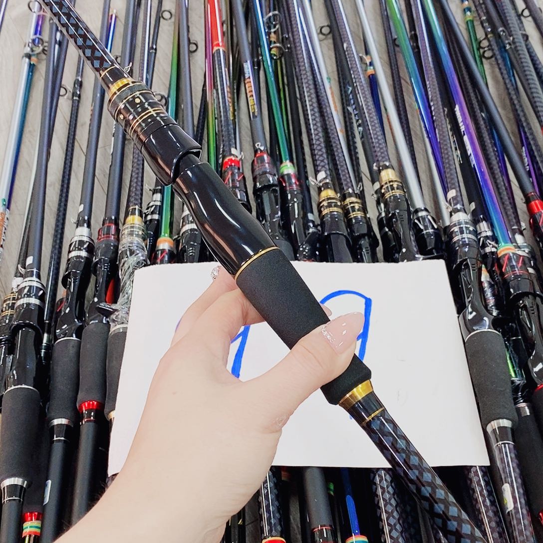 黑金色直柄2.4米路亚竿