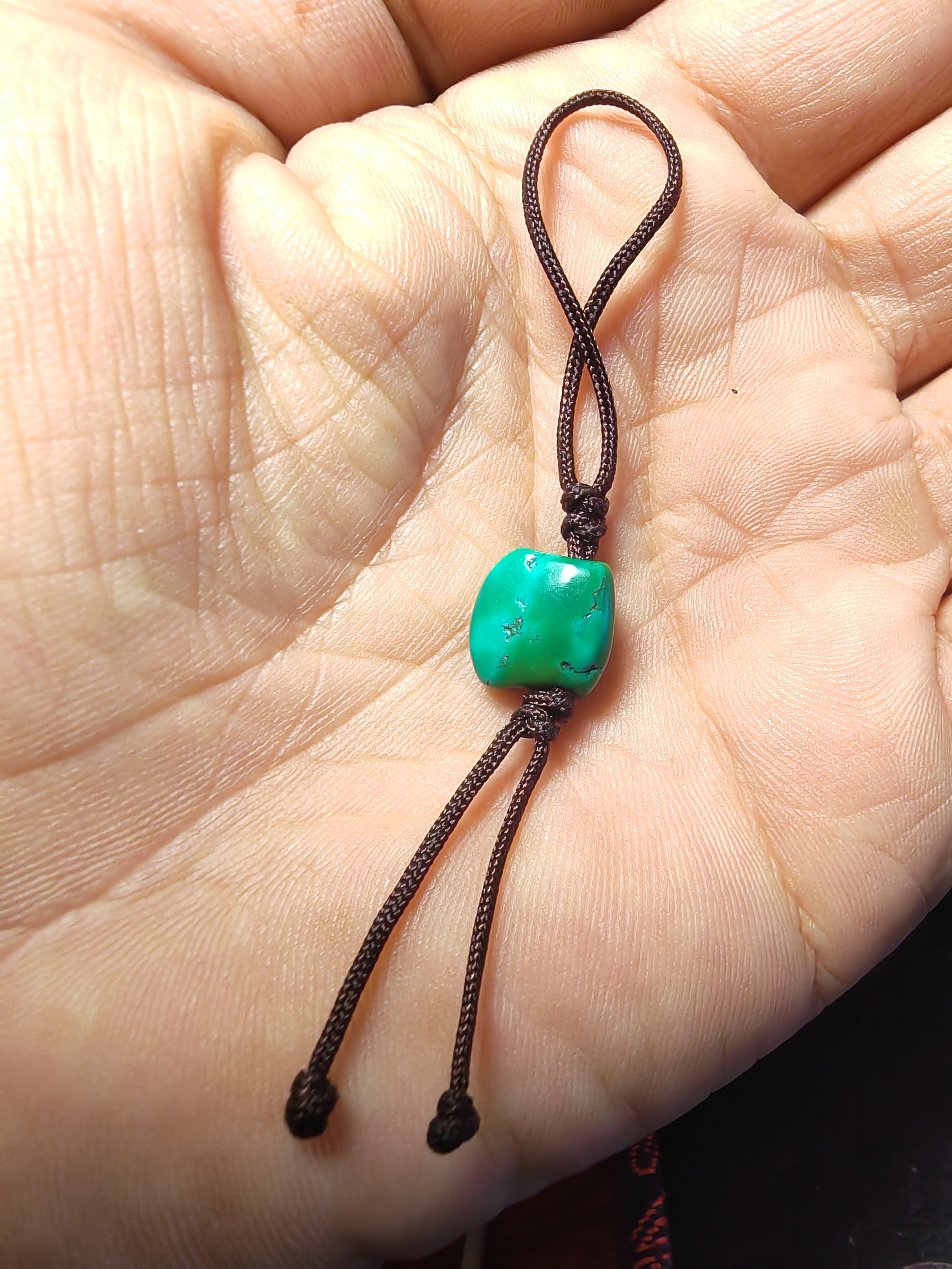 非金属陶瓷吊坠 藏系原矿老松石手机侧挂