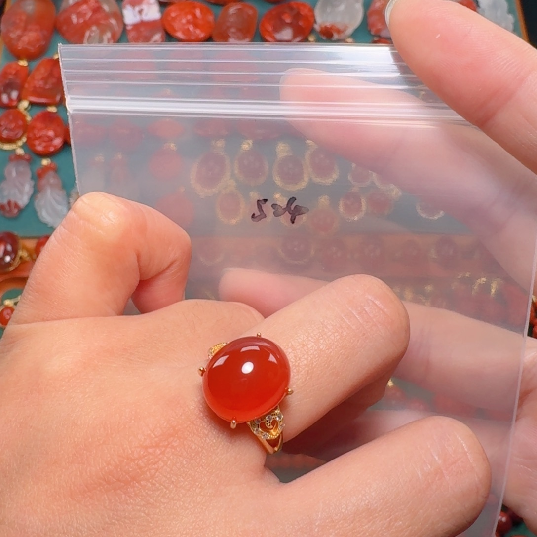 南红玛瑙南红银S925镶嵌