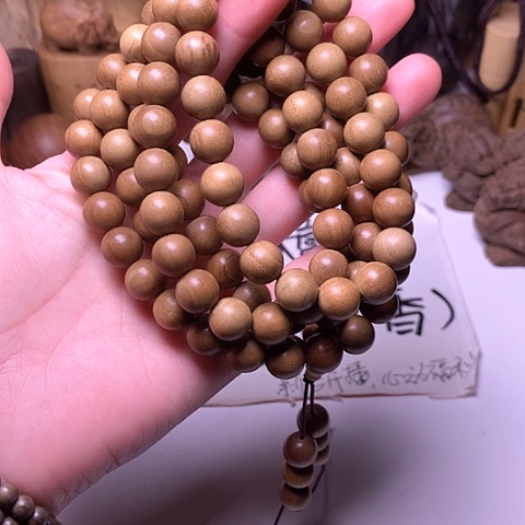 檀香木手串/手链檀香1.0/108多圈顺纹