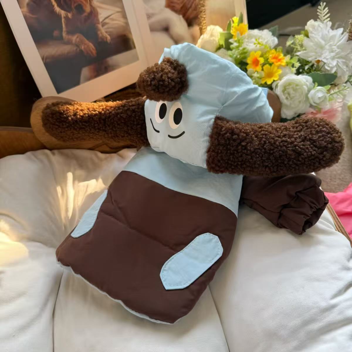 宠物秋冬加绒马甲两脚宠物狗狗衣服泰迪柯基比熊马尔济斯加厚