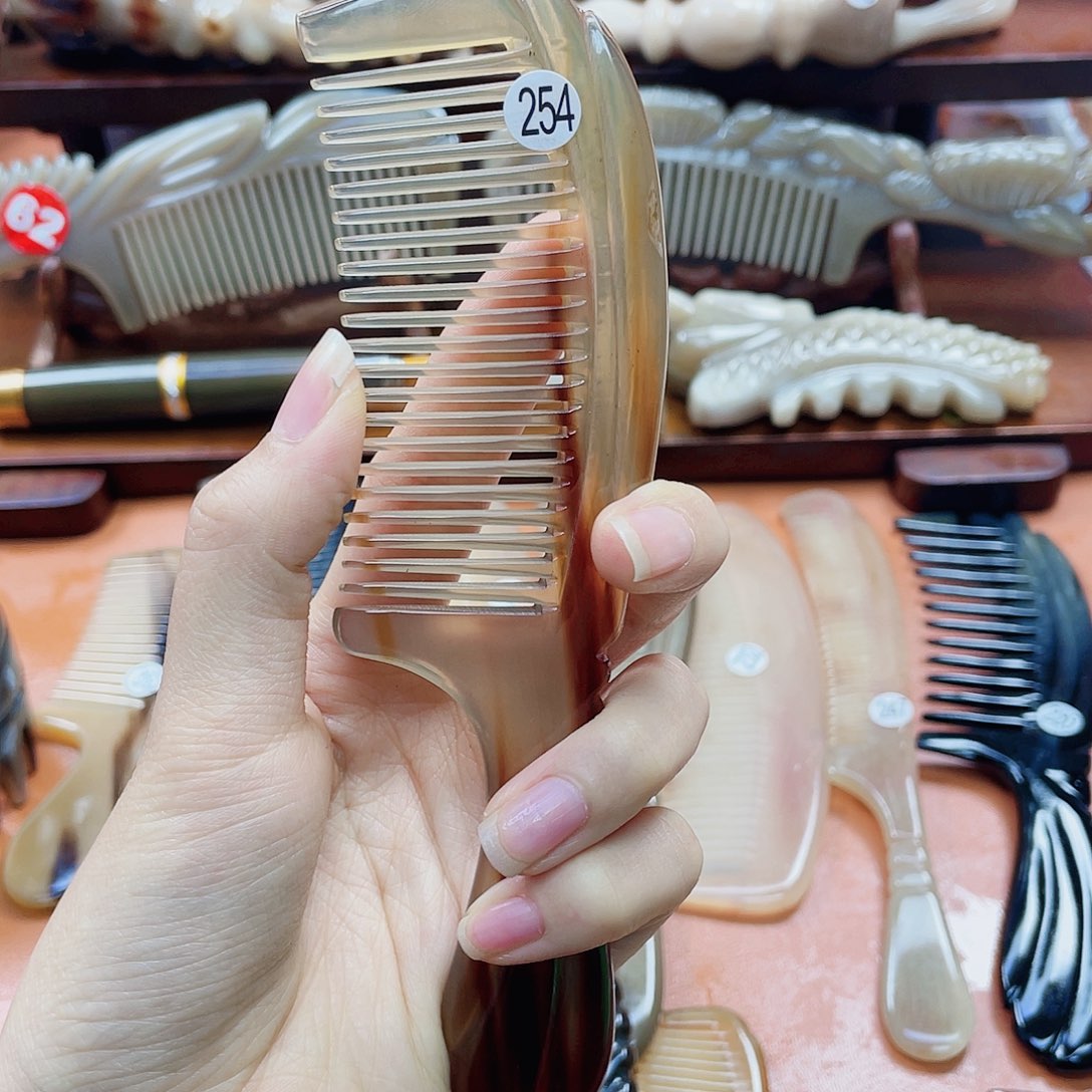 纯手工制作牛角梳254