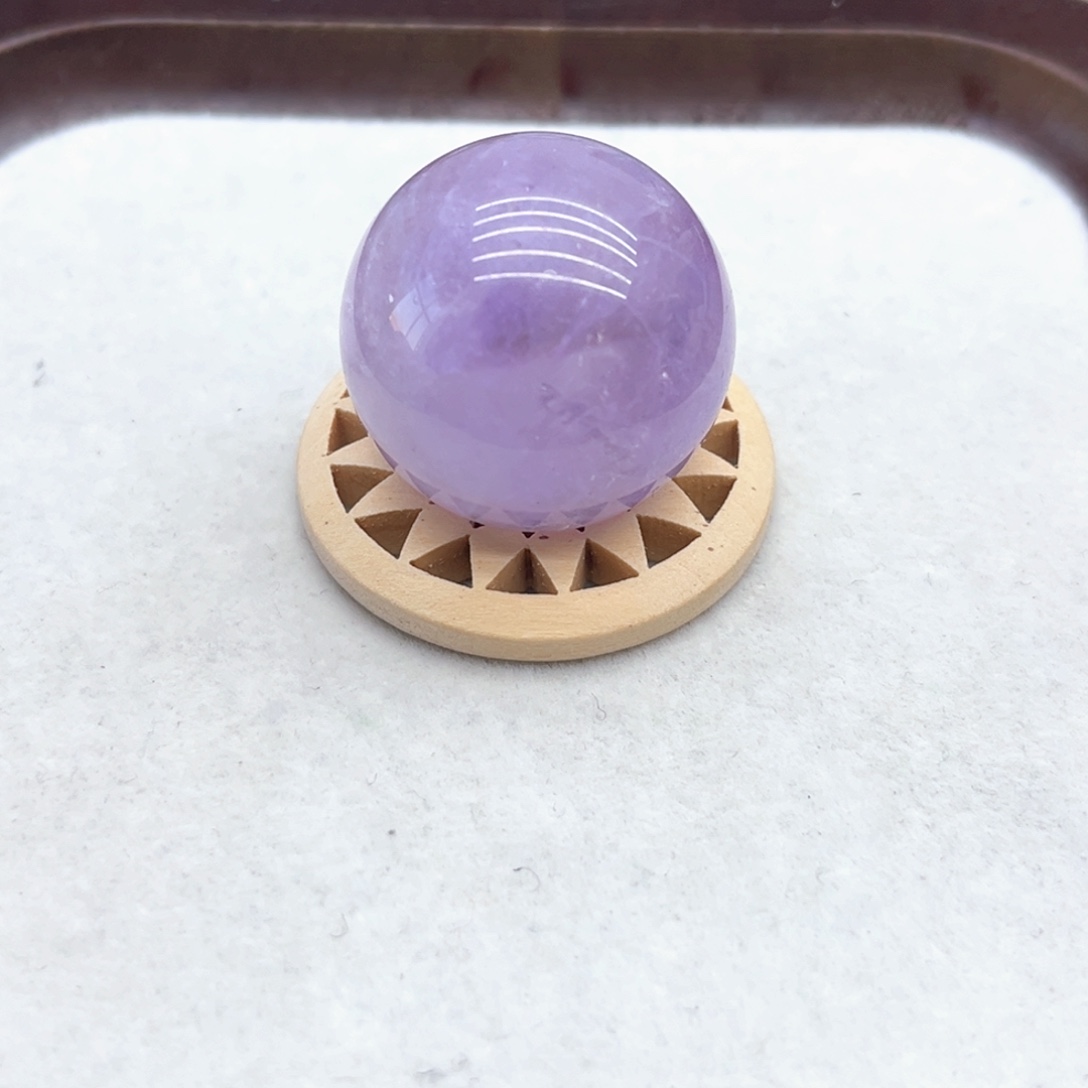 未镶嵌珠宝半成品水晶14 玻利维亚紫水晶球27mm