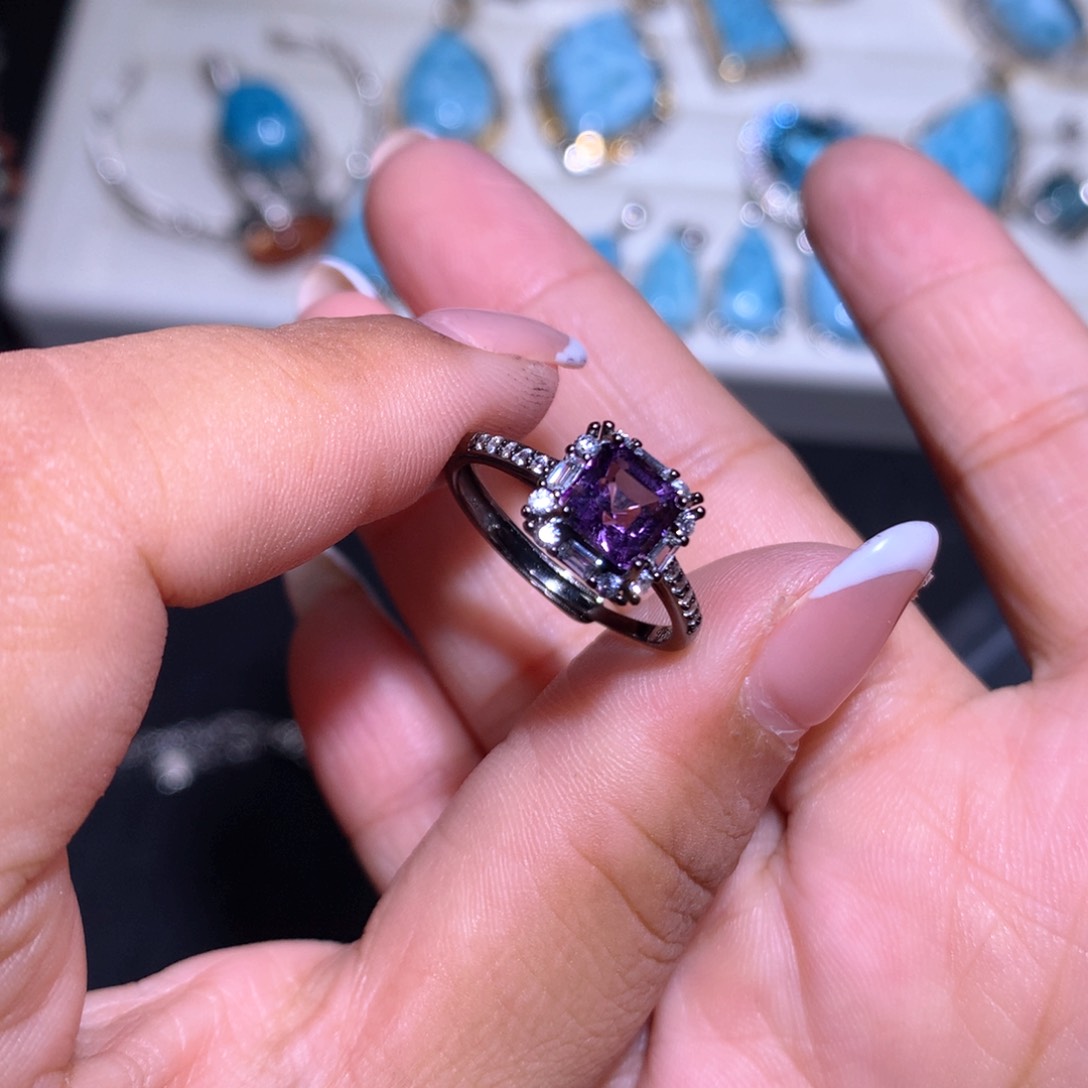 【闪购商品】银S925镶嵌戒指水晶戒指