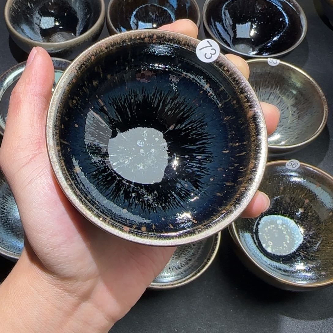 茶盏精品柴烧放漏放漏73