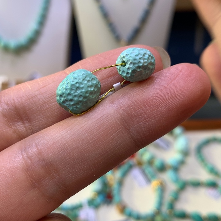 绿松石未镶嵌糖豆