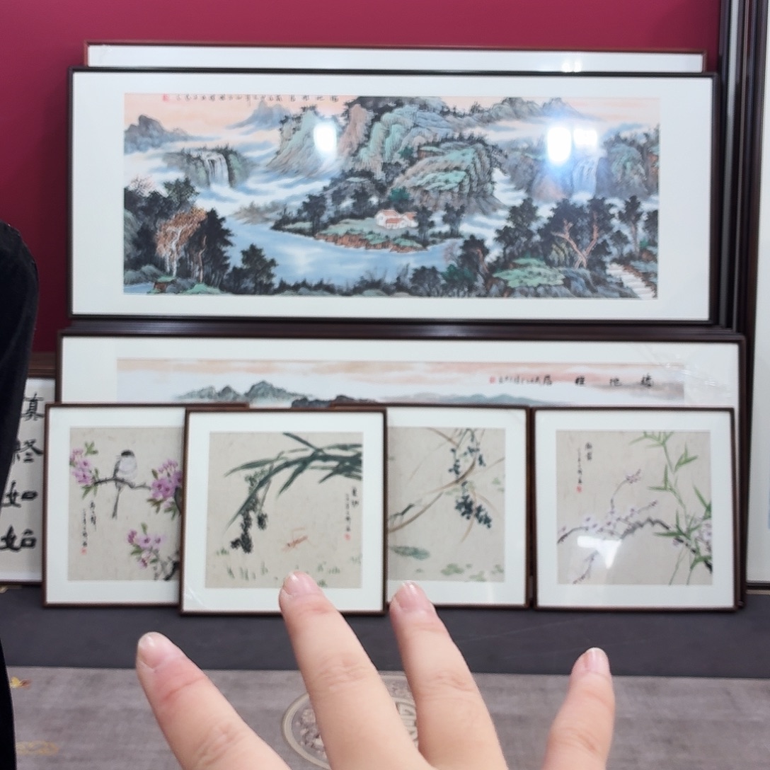 国画手绘作品60-60四副