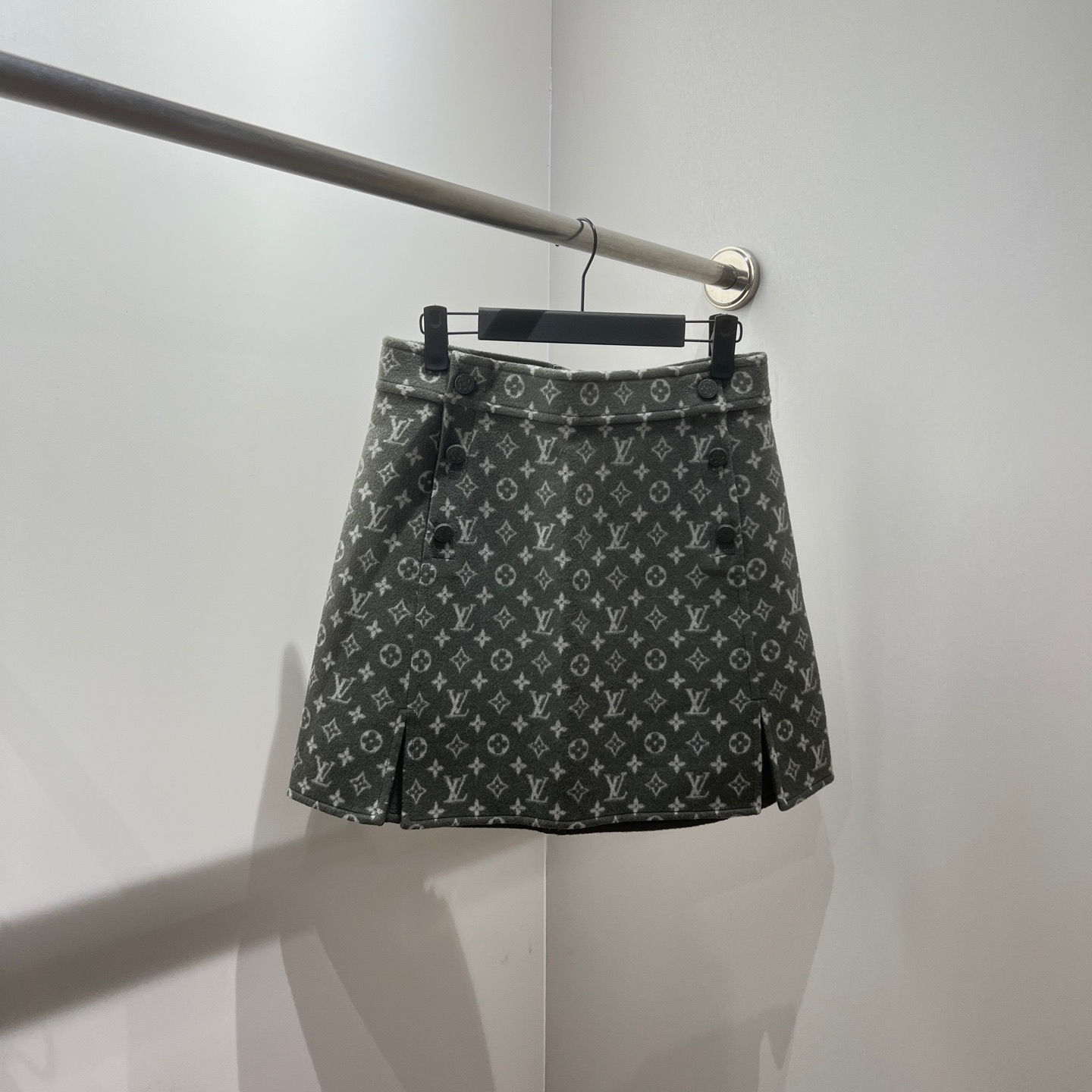 99新 LouisVuitton/路易威登 tob34/满印老花半身裙 38码  羊毛