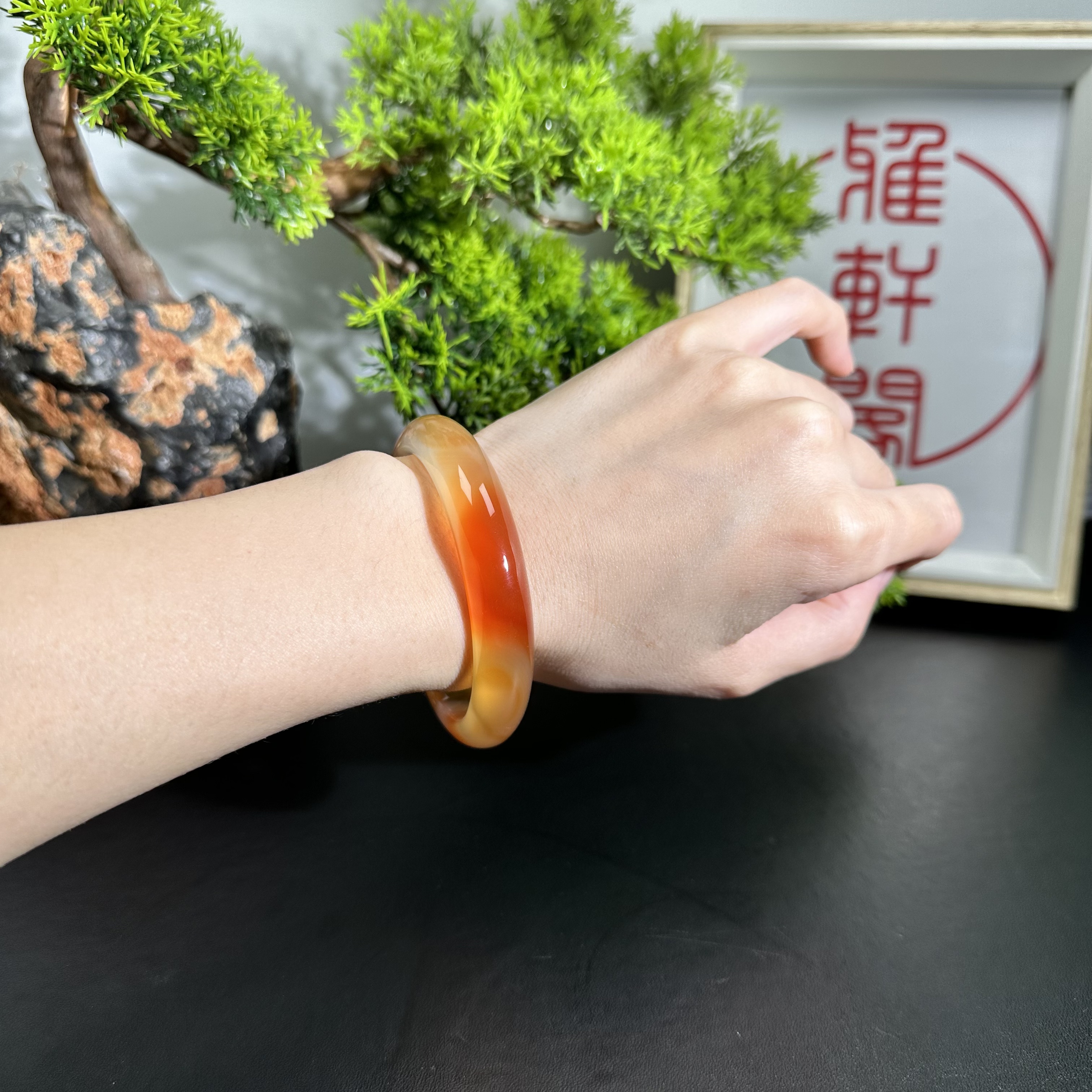 金桔“一口糖”纯金红色玛瑙，颜色超正