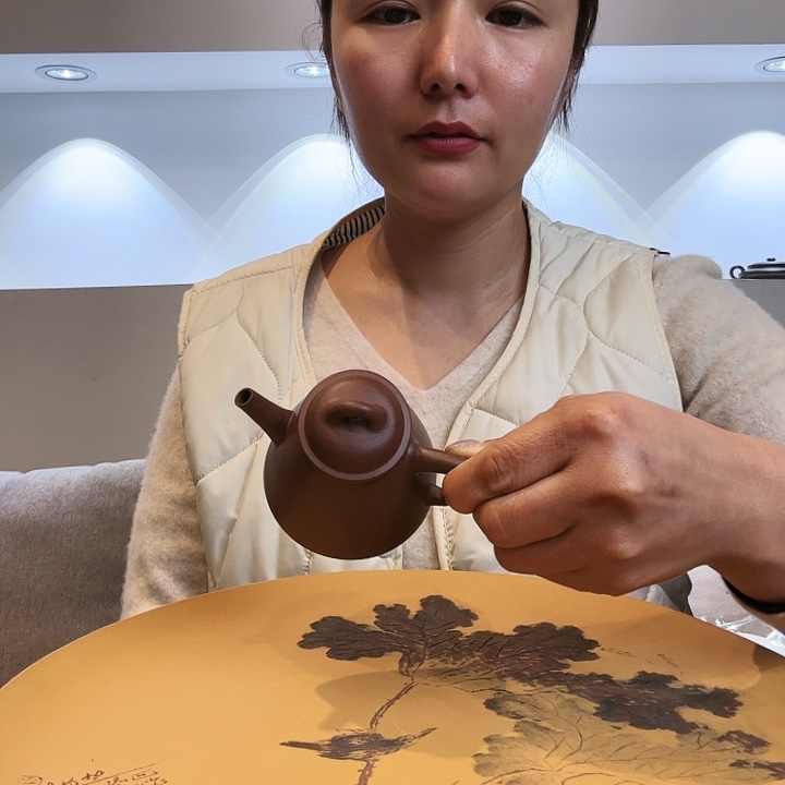 紫泥茶壶文*特高瓢90m l