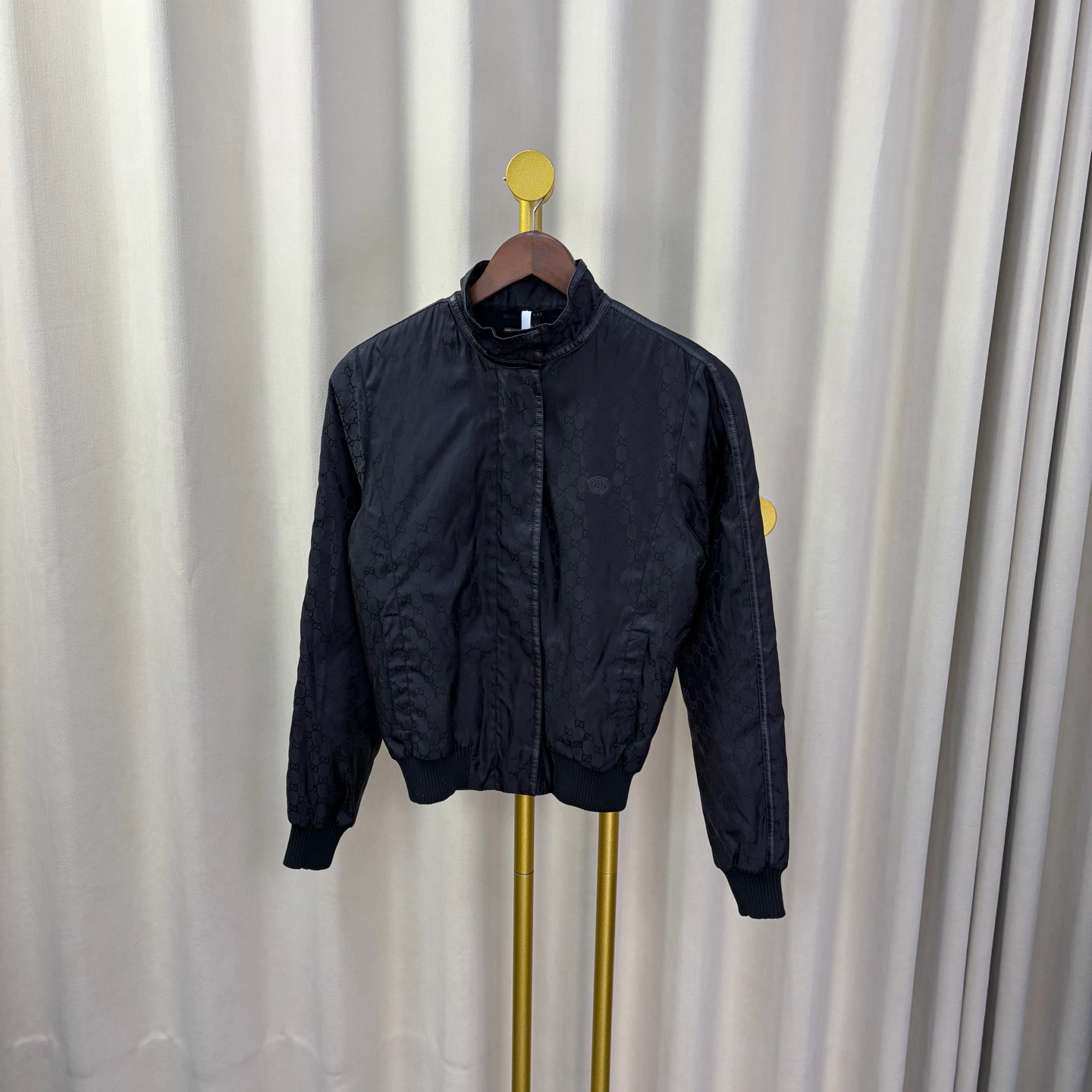 99新 GUCCI/古驰 黑色暗纹满印夹克 s码 