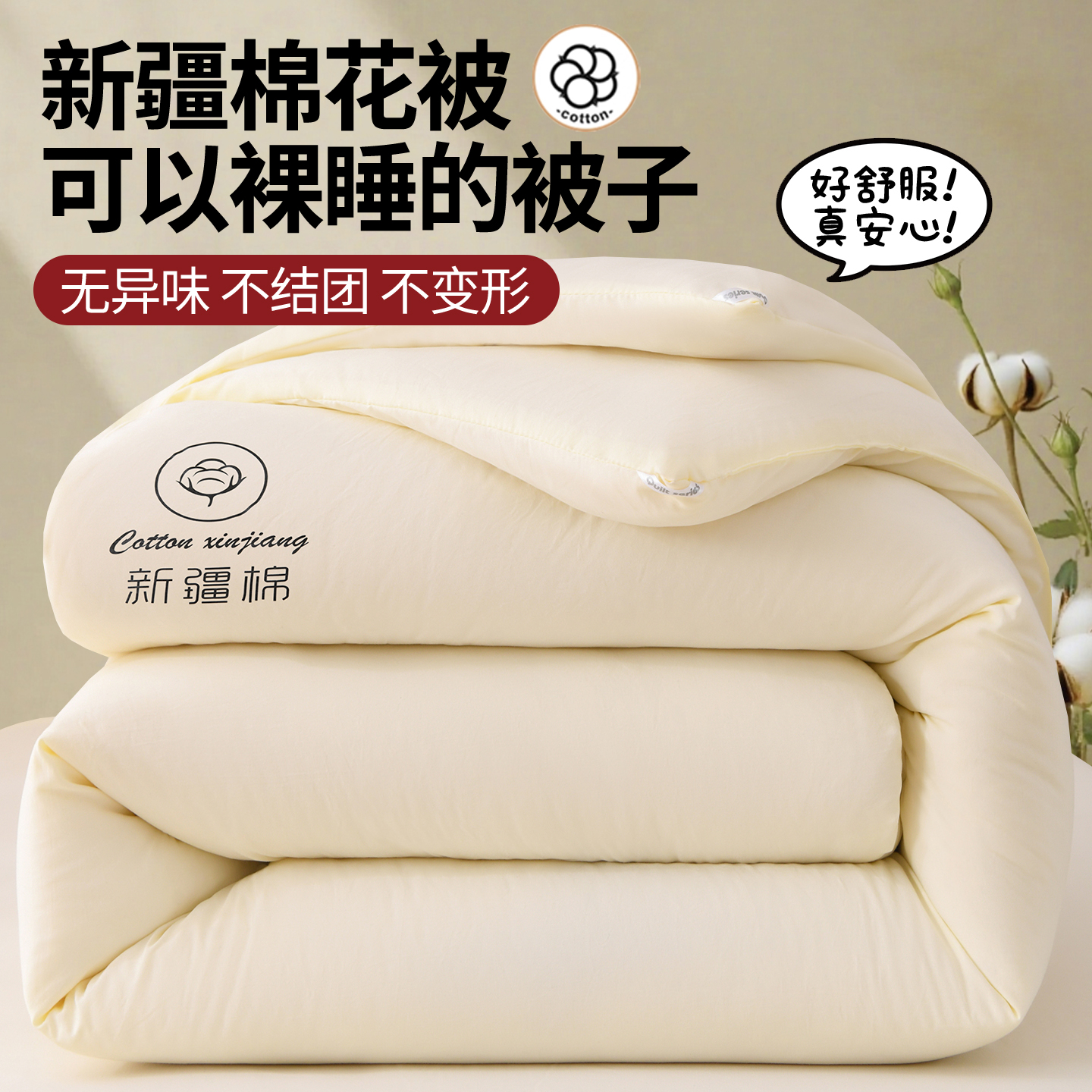 2025新款水冼棉新疆棉花被被子被芯四季通用秋冬季