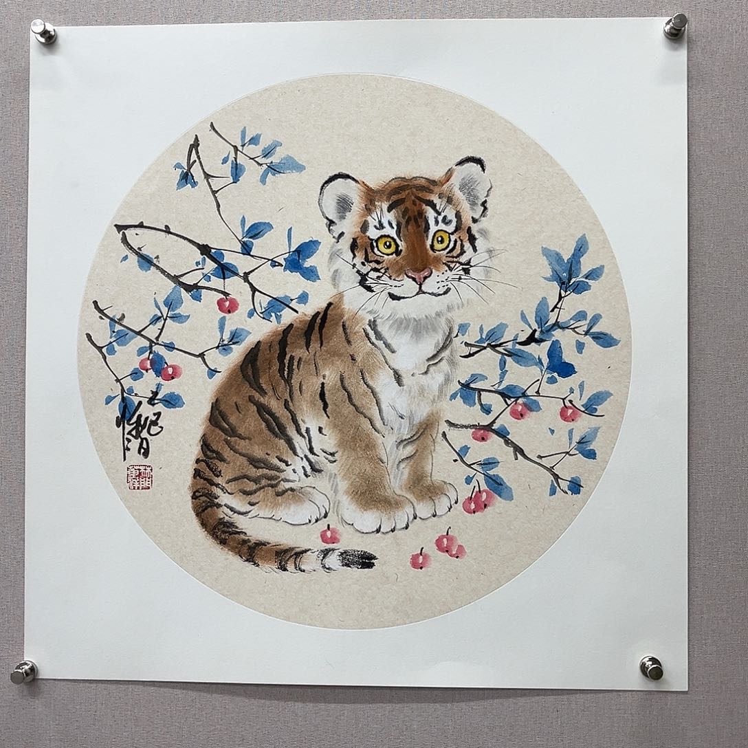 国画艺术家真人手绘