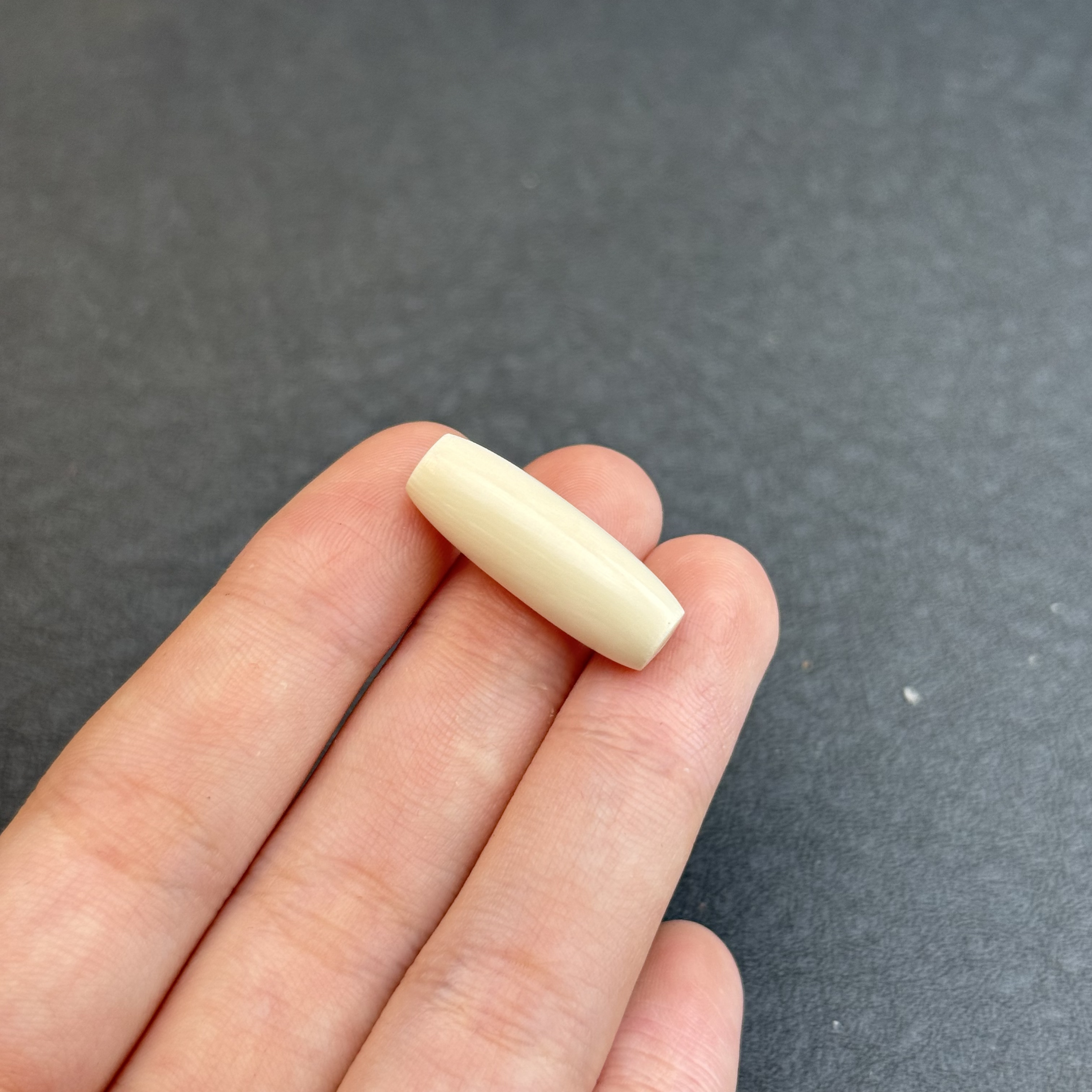 A3632天然猛犸牙 桶珠 9*25mm 支持鉴定 假一罚四