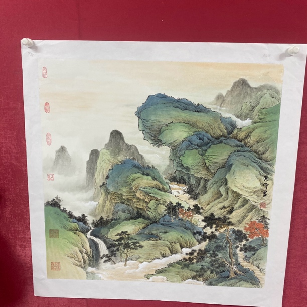 刘善传四尺斗方山水作品
