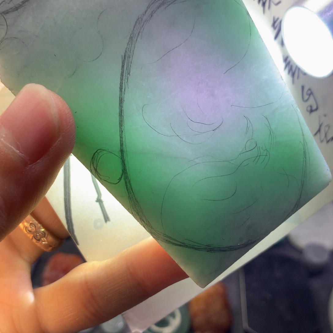 豚***定制翡翠未镶嵌翡翠吊坠定制