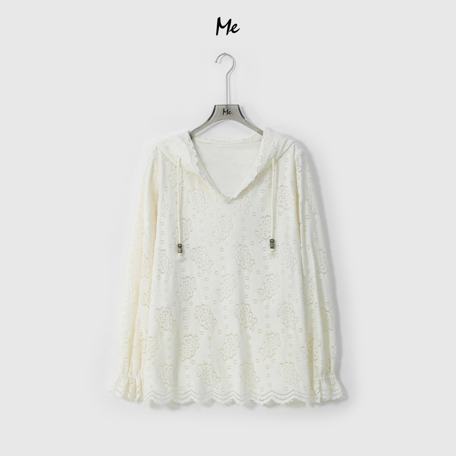 ME【屁帘二合一】巨软植绒绣花显瘦时尚百搭亲肤休闲上衣MESA5512