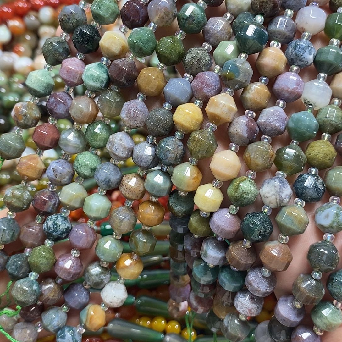 玛瑙/玉髓未镶嵌珠宝半成品印度玛瑙路路通一条卡10mm