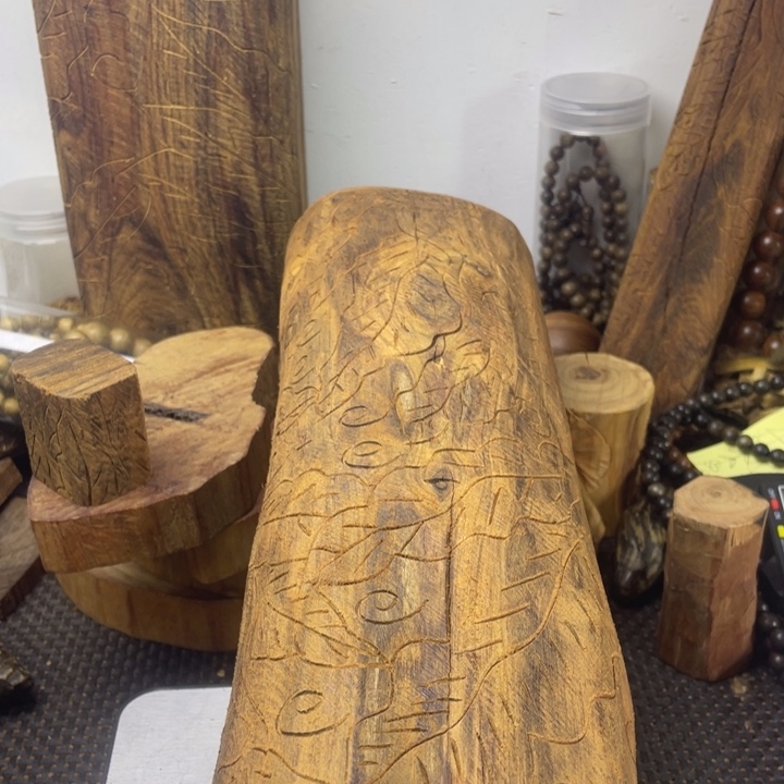 没***头檀香木手把件手把件