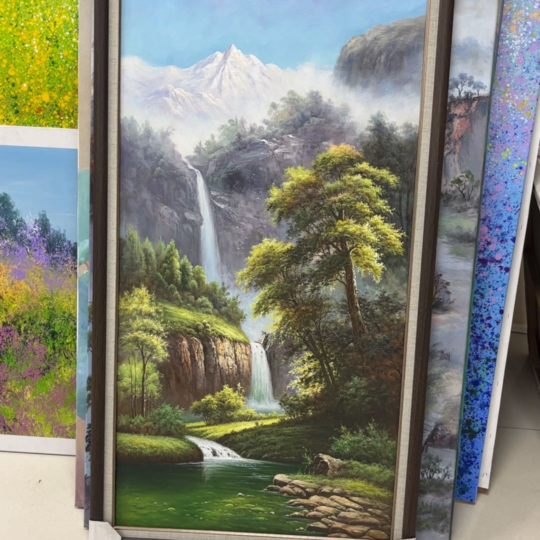 手工手绘精品油画60+120厘米带框