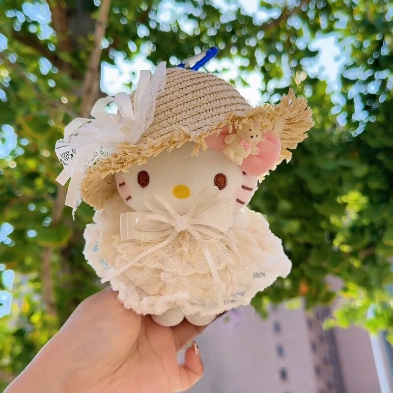 纯白花嫁KT包包挂件钥匙扣可爱毛绒玩偶公仔少女创意闺蜜礼物CCC