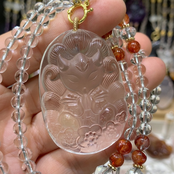 水晶颈饰未镶嵌天然