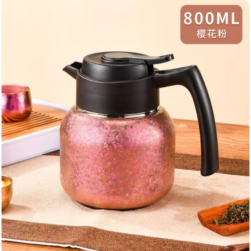 800ML纯钛大冰花保温焖茶壶