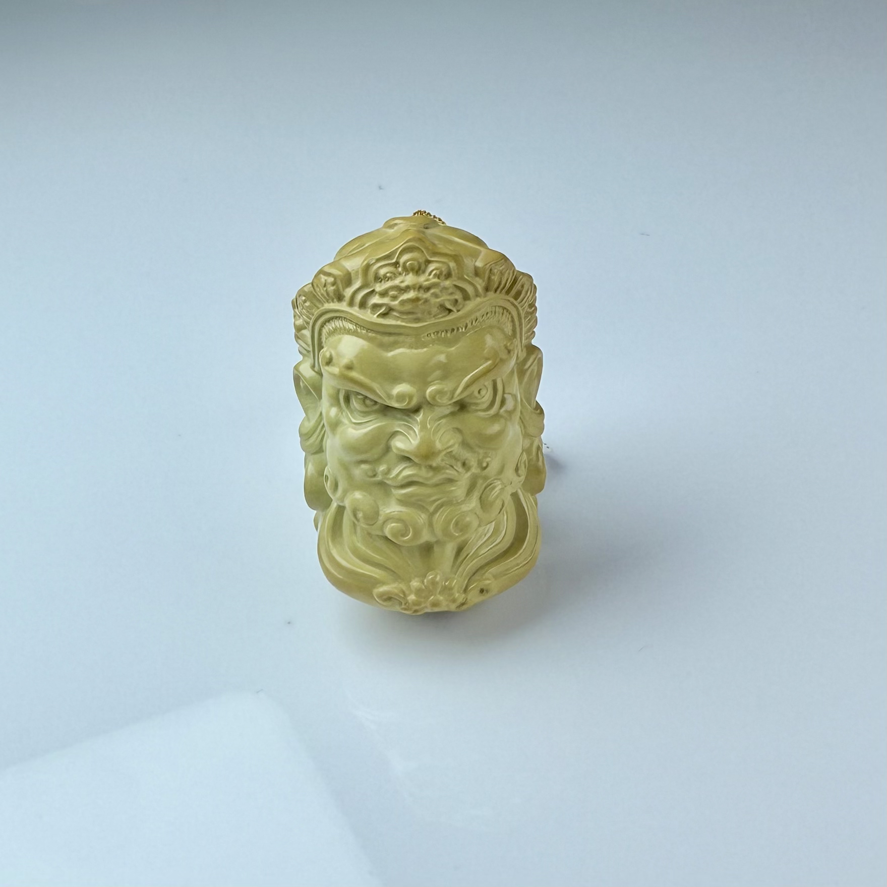 天然原矿绿松石高瓷特色文峰料光彩神首