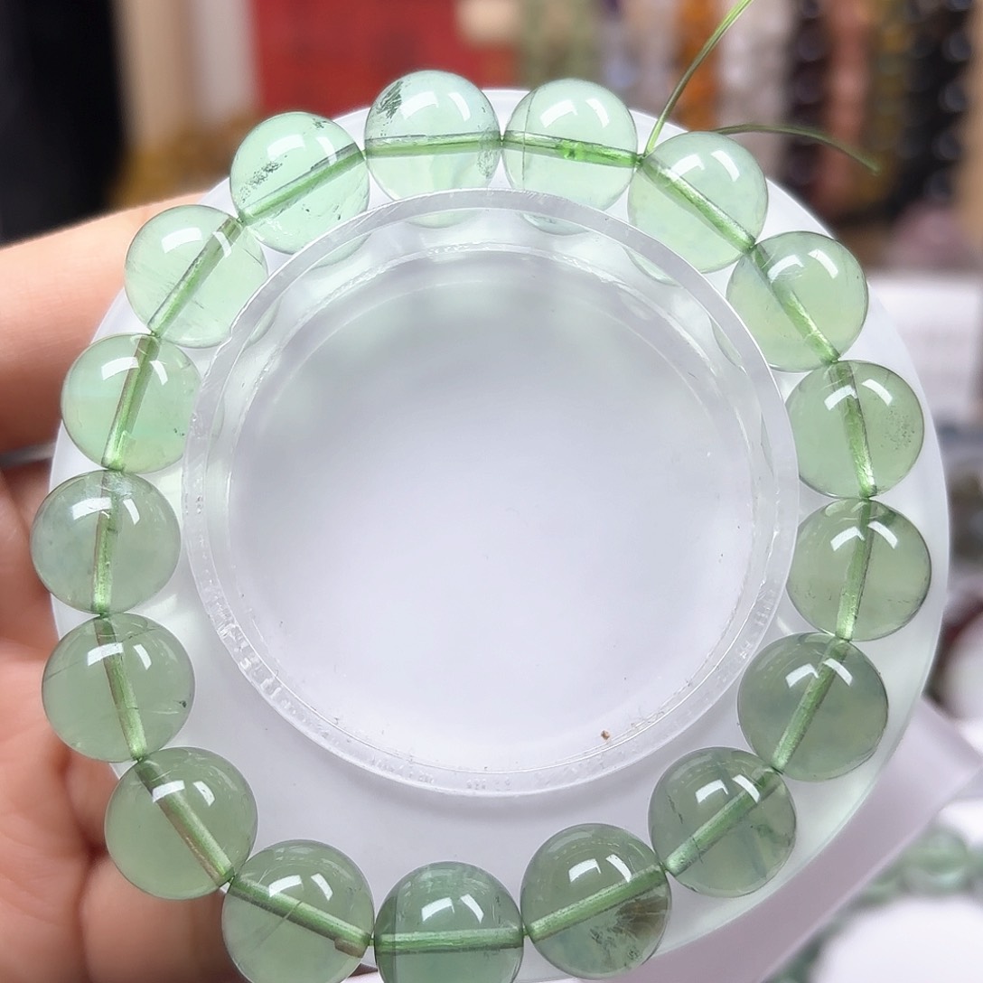 水晶手链未镶嵌绿萤石12