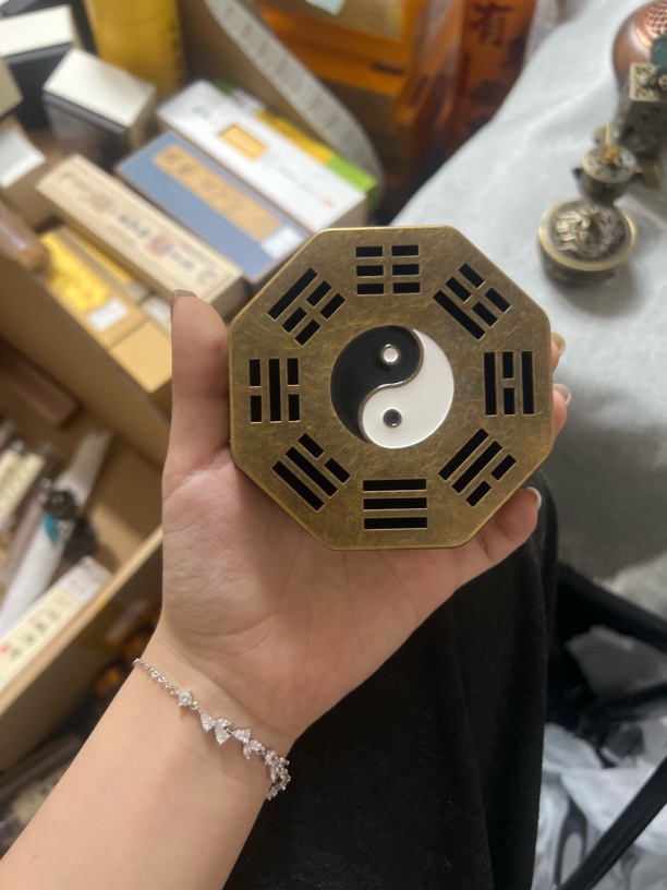 新古典国学八卦盘香薰香炉创意中式国风家用室内摆件8169