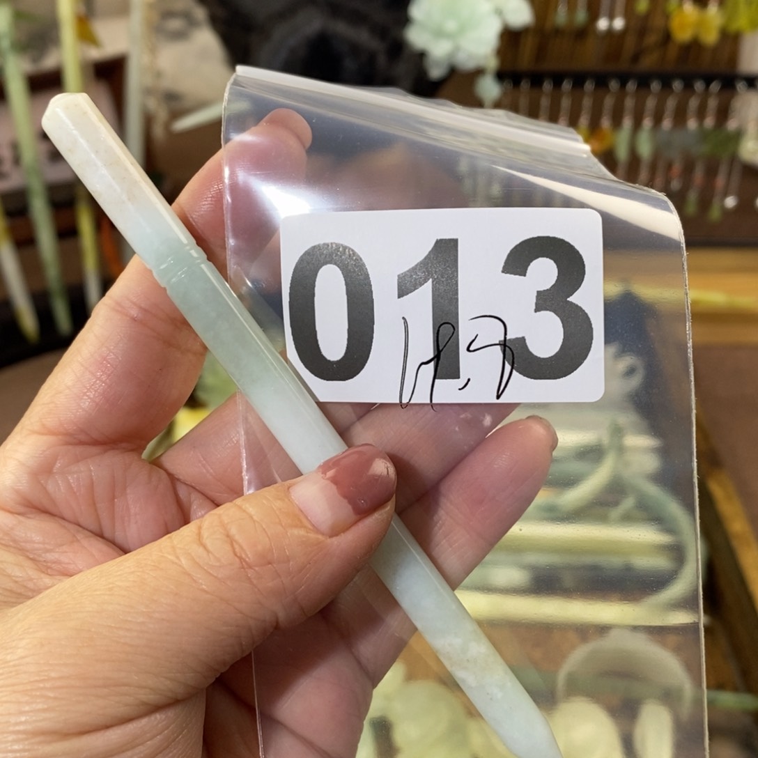 蛇纹石玉玉簪合金故*