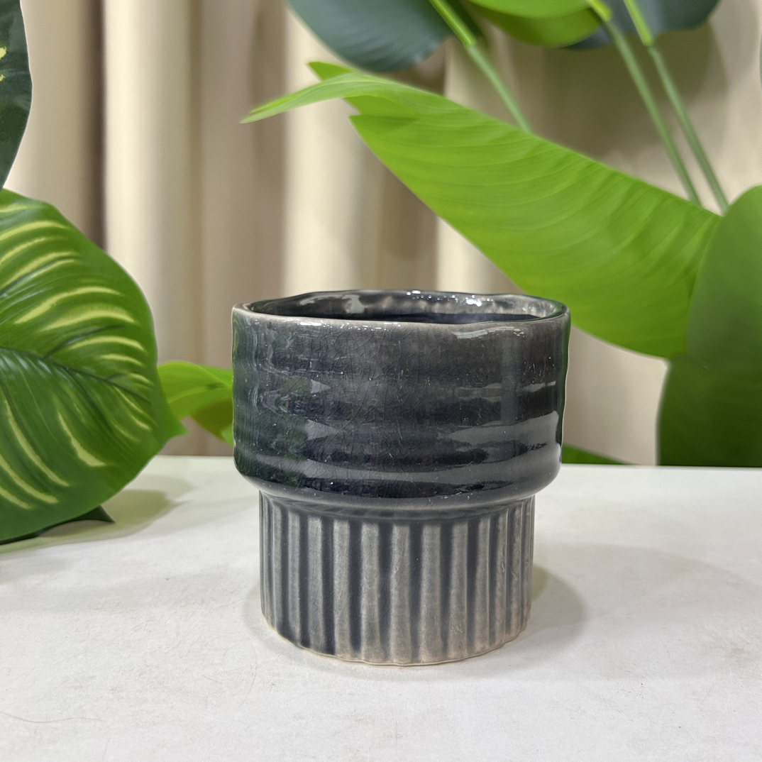 A6口11高11简约多肉花盆家用蝴蝶兰小号陶盆