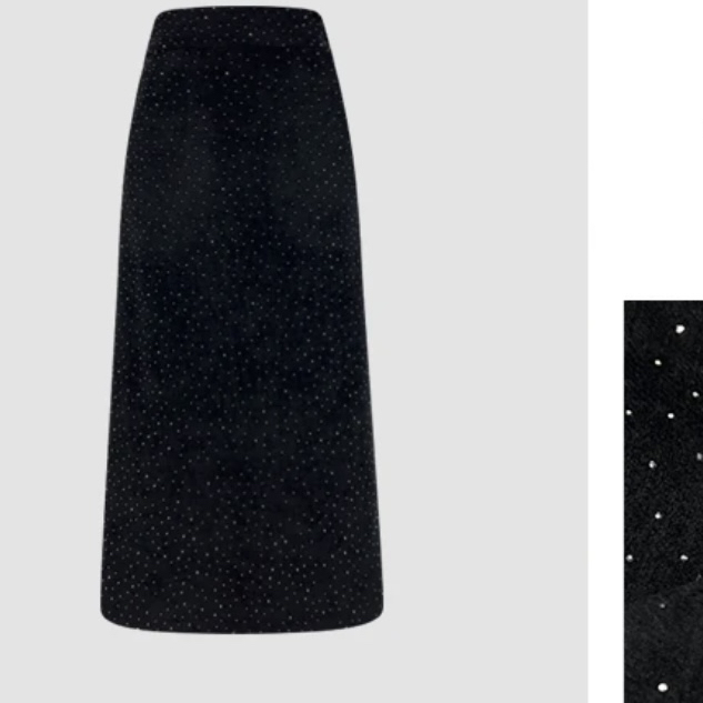 运费险，【星空裙】升级双面烫钻，显瘦百搭高腰中长半身裙