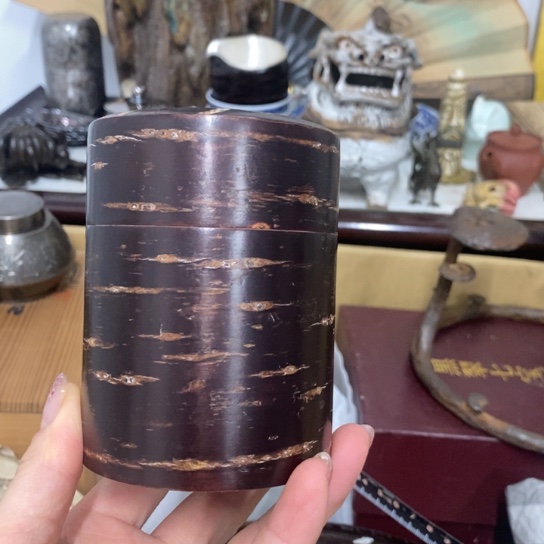 紫砂茶杯好物分享一个小锡罐