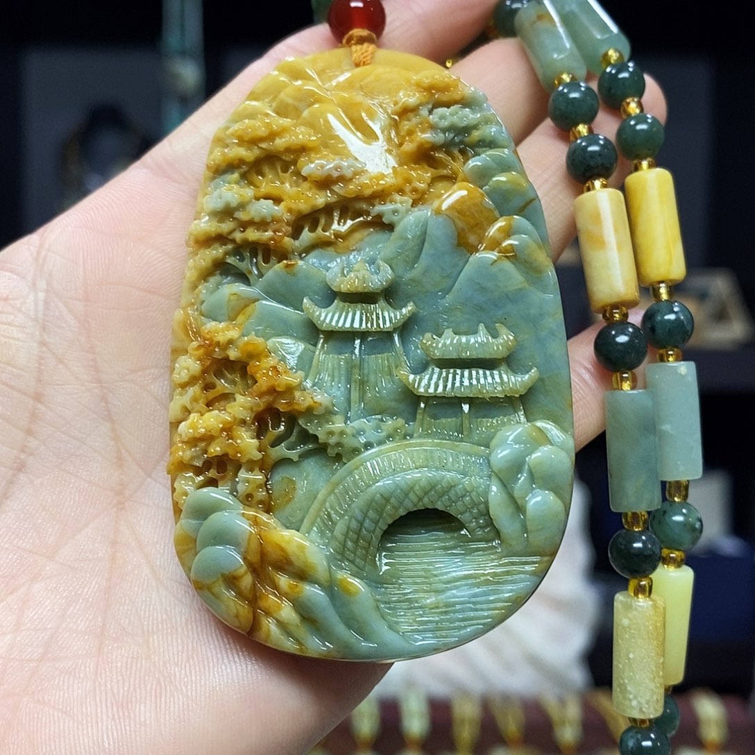 岫玉挂件吊坠未镶嵌