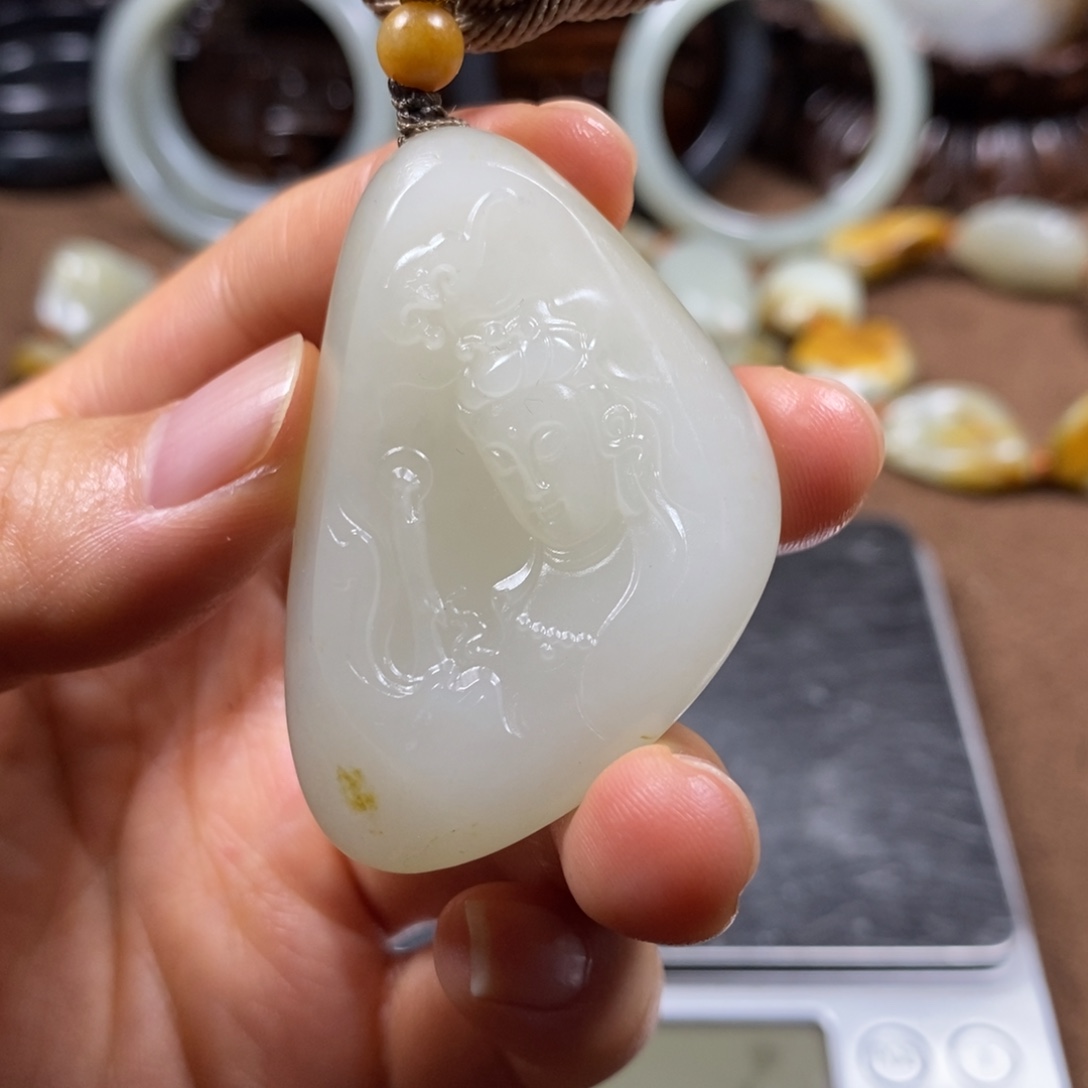 和田玉未镶嵌挂件