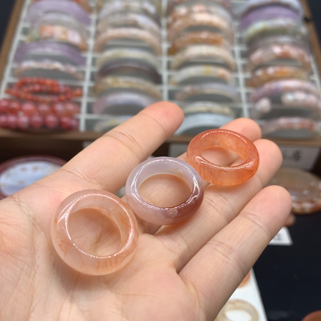 【闪购商品】玛瑙/玉髓戒指未镶嵌发一个