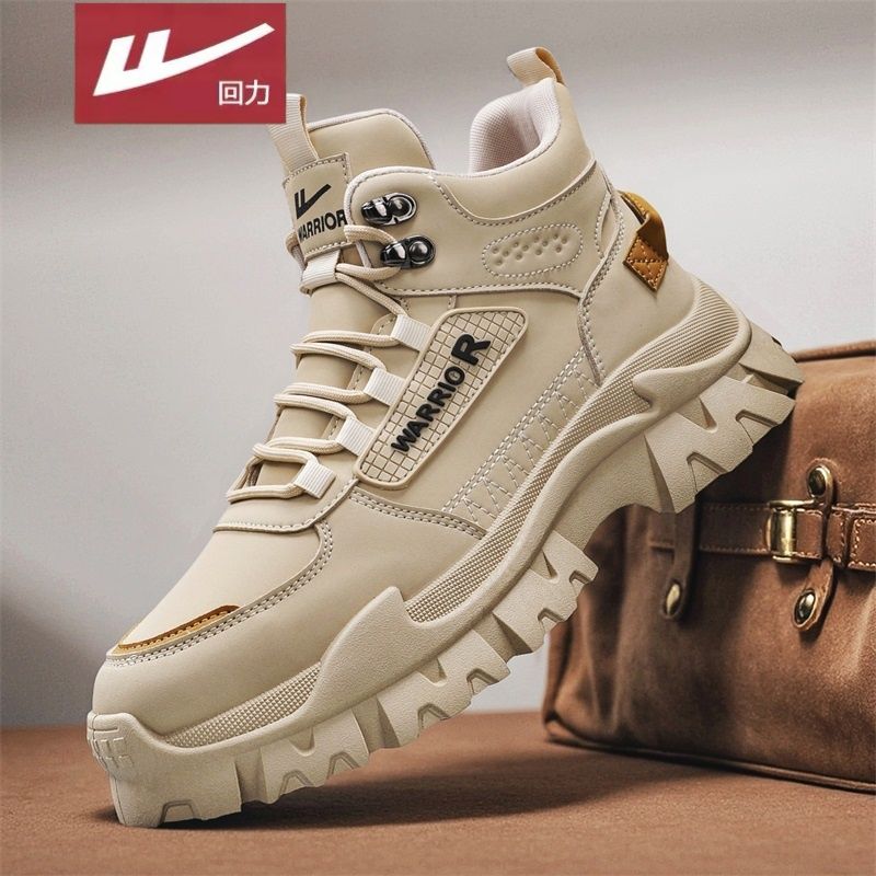 回力马丁靴男士高帮休闲鞋冬季防滑防水运动潮鞋厚底增高工装短靴