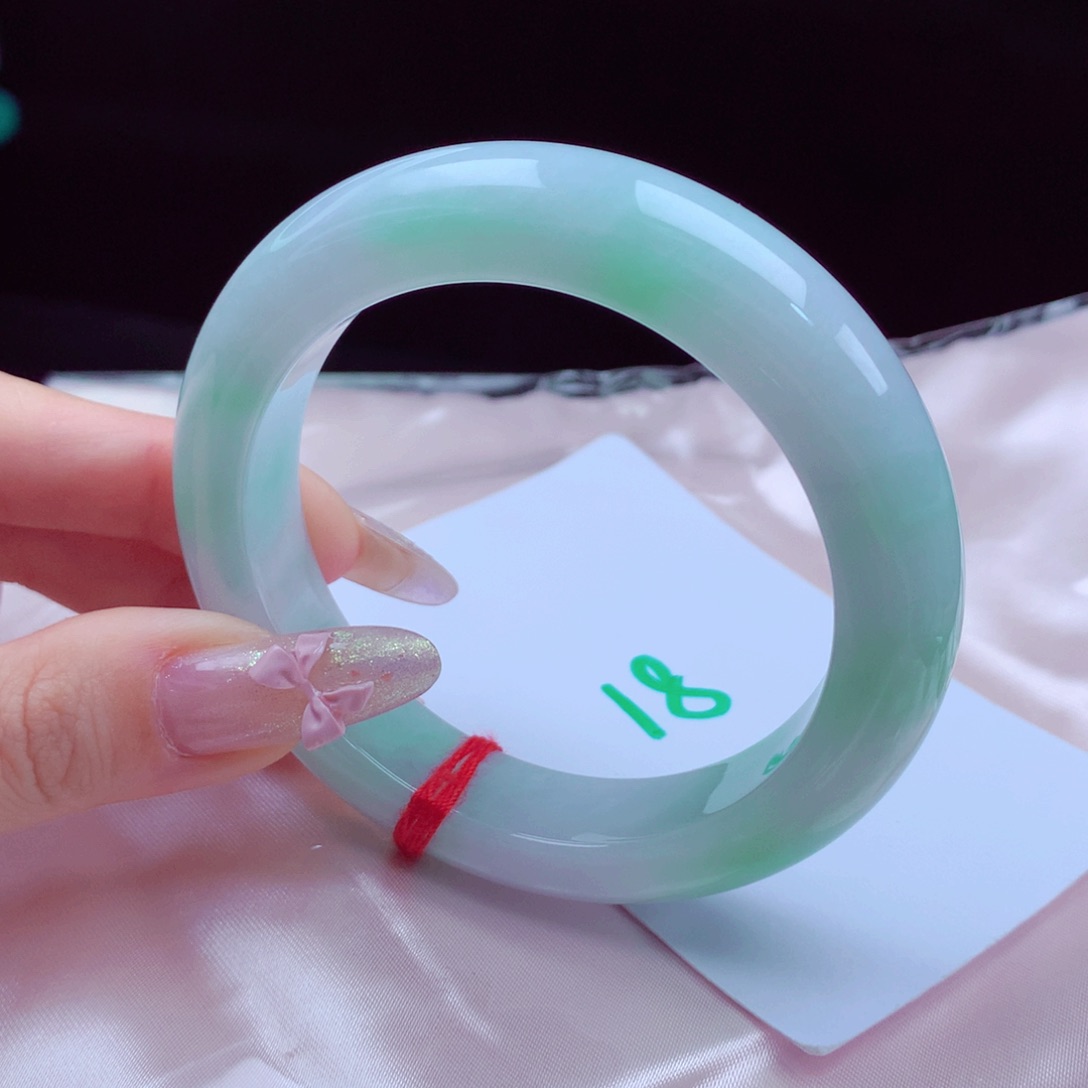 未镶嵌手镯翡翠天然缅甸翡翠A货手镯 18号