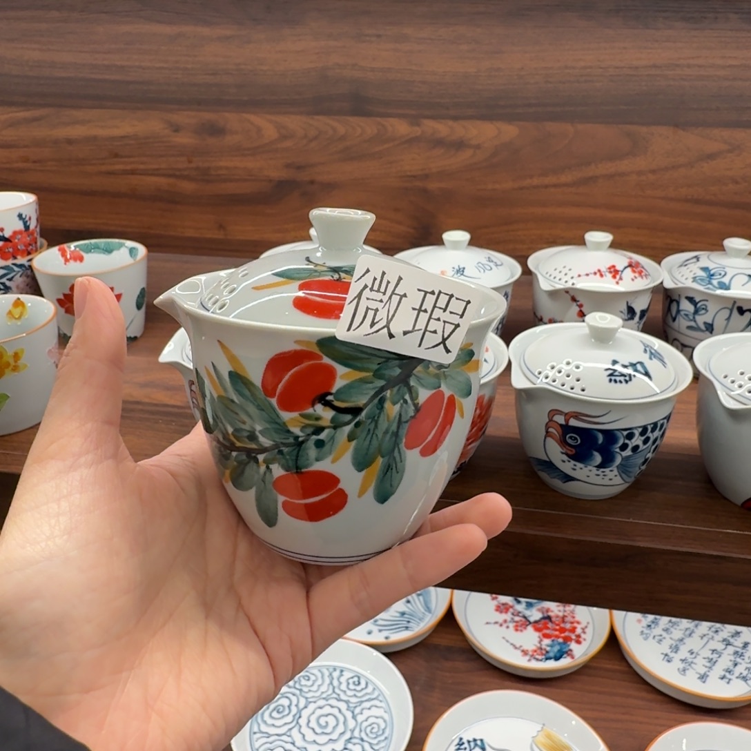 釉下彩纯手绘微瑕