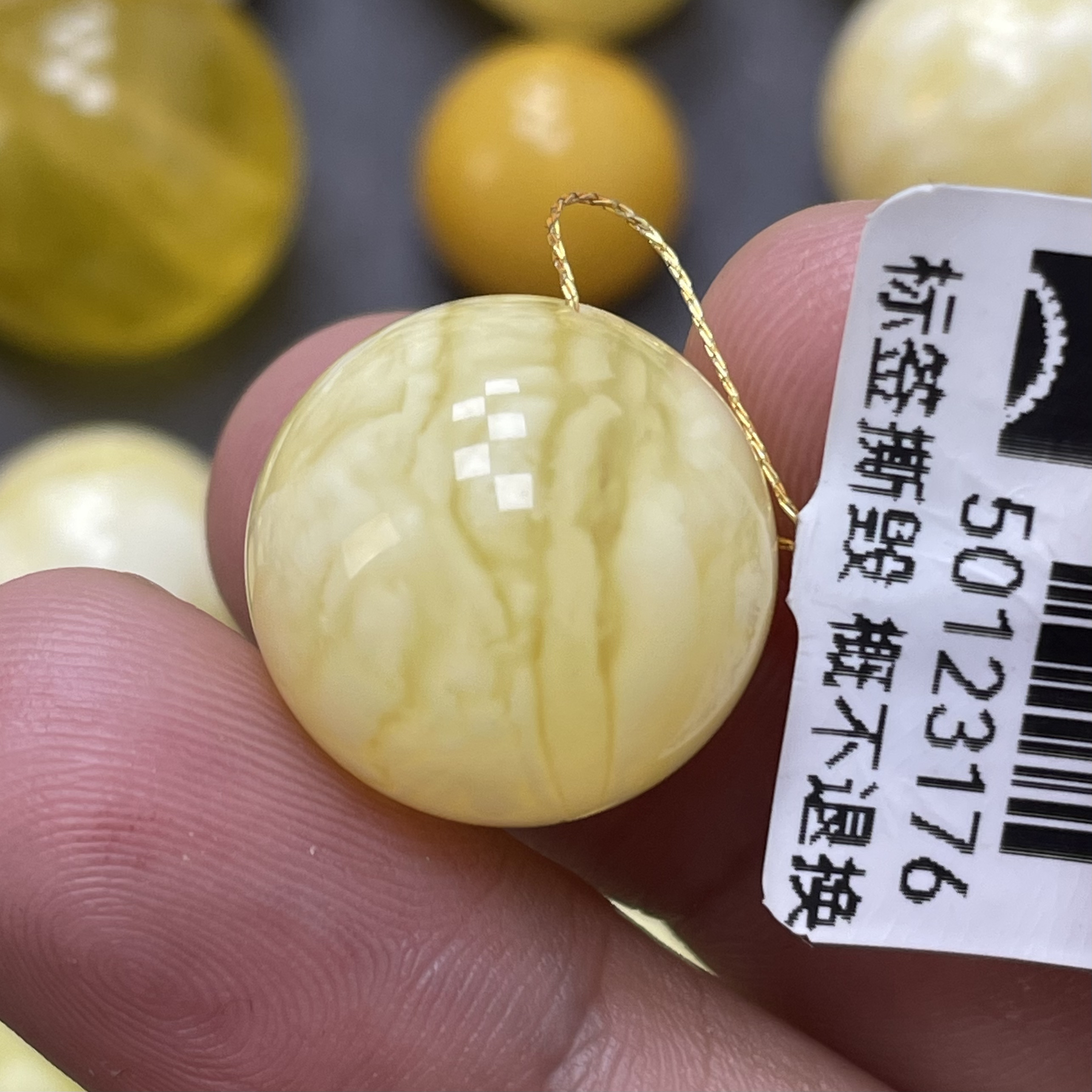 魔梵珠宝｜16.7mm俄料天然蜜蜡 妖花虎皮